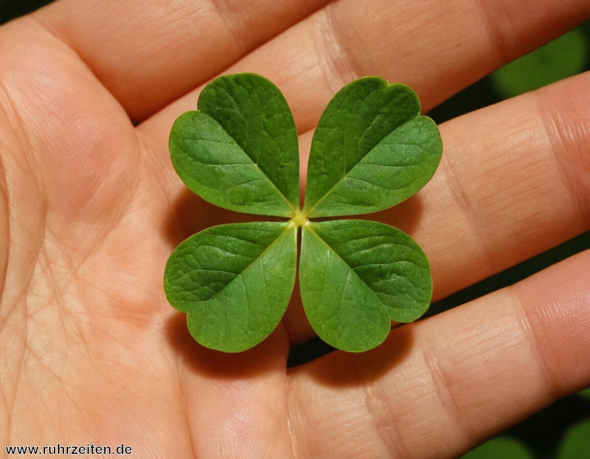 Steht für Hoffnung, Wohlstand, Glaube, Liebe, Überfluss - 5 Blättriges Kleeblatt Bedeutung » Das Glückssymbol erklärt