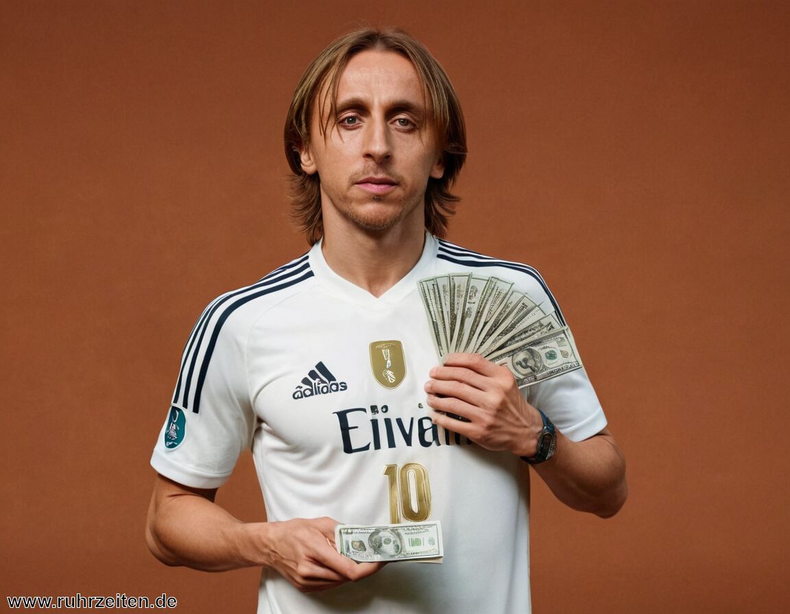 Sponsoring mit bekannten Sportmarken   - Luka Modric Vermögen » Was verdient der Fußball-Star